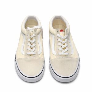 Vans Old Skool Cream Yellow Sneakers Suede Canvas Size 7